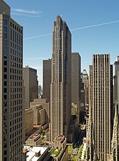 Rockefeller Plaza, an art deco skyscraper