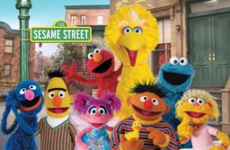 Colourful image of the muppets from Sesame Street
