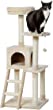 Amazon Basics Extra Large Cat Tree with Cave And Step Ladder - 19 x 50 x 19 Inches, Beige