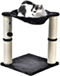 Amazon Basics Cat Condo Tree Tower With Hammock Bed And Scratching Post - 16 x 20 x 16 Inches, Gray