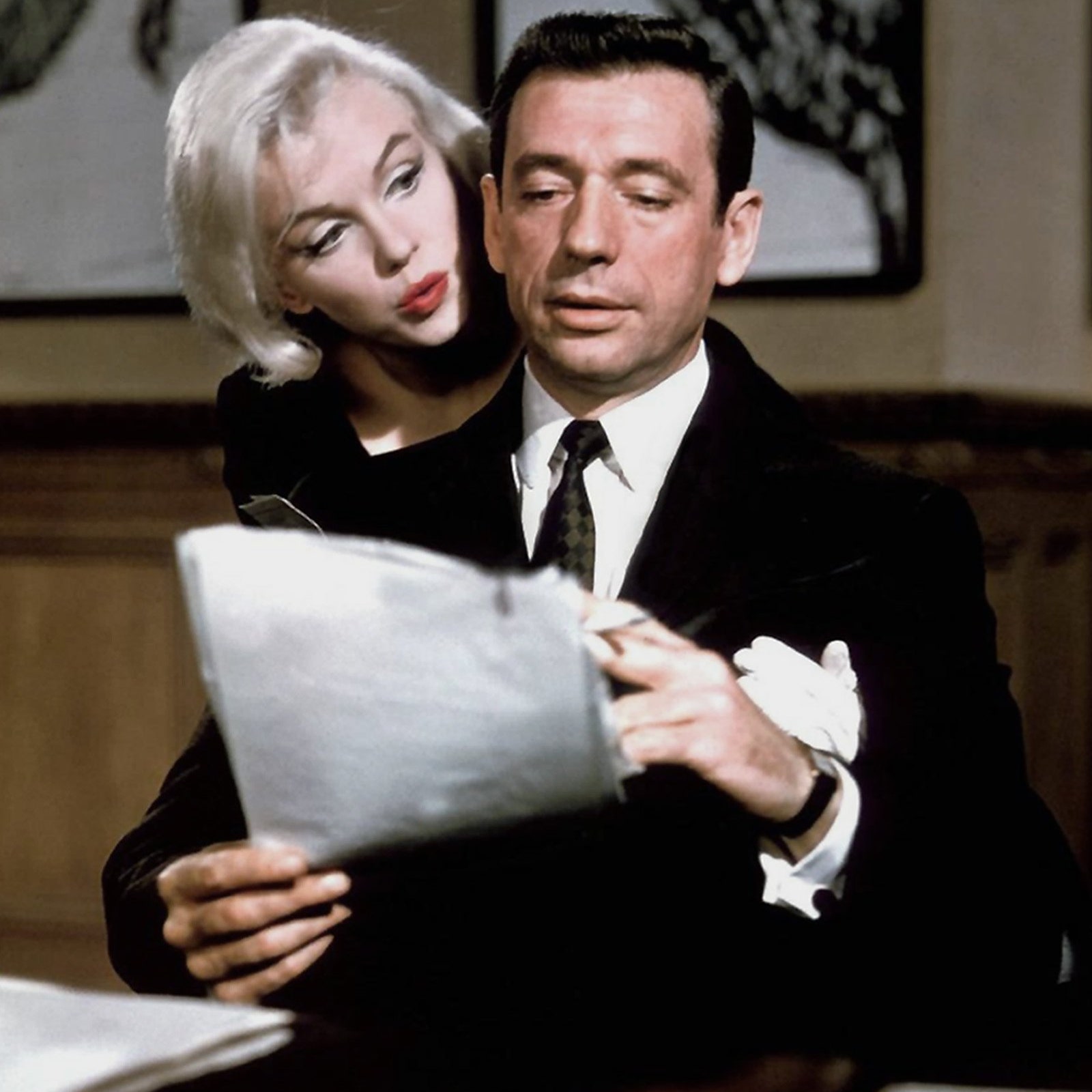 Marilyn Monroe et Yves Montand dans Le Milliardaire