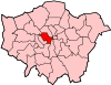 Location of the City of Westminster in Greater London