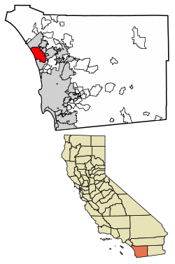 Location of Carlsbad in San Diego County, California.