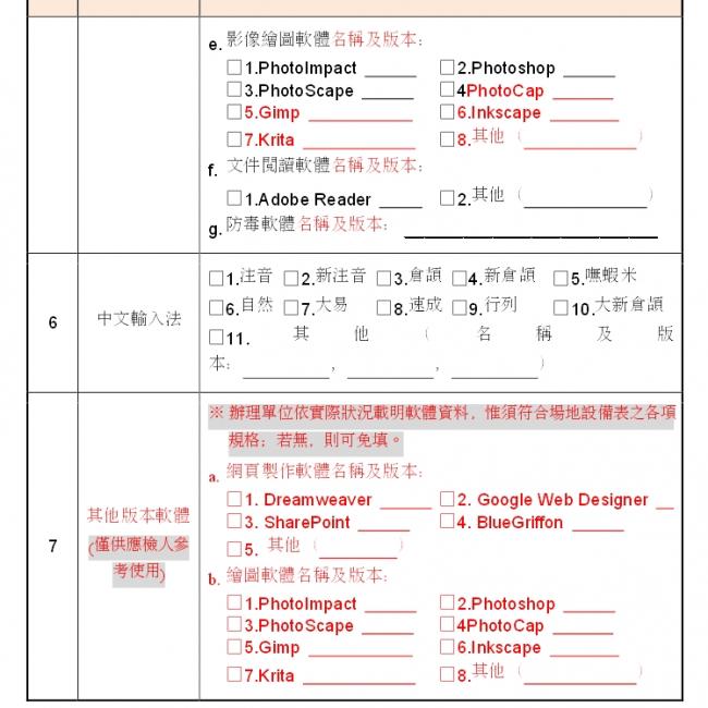 自由軟體納入檢定