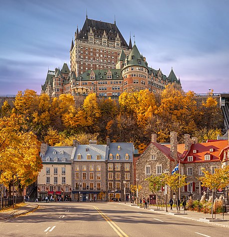 Hotel Château Frontenac v centre kanadského Quebecu