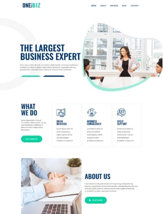 One page WordPress theme