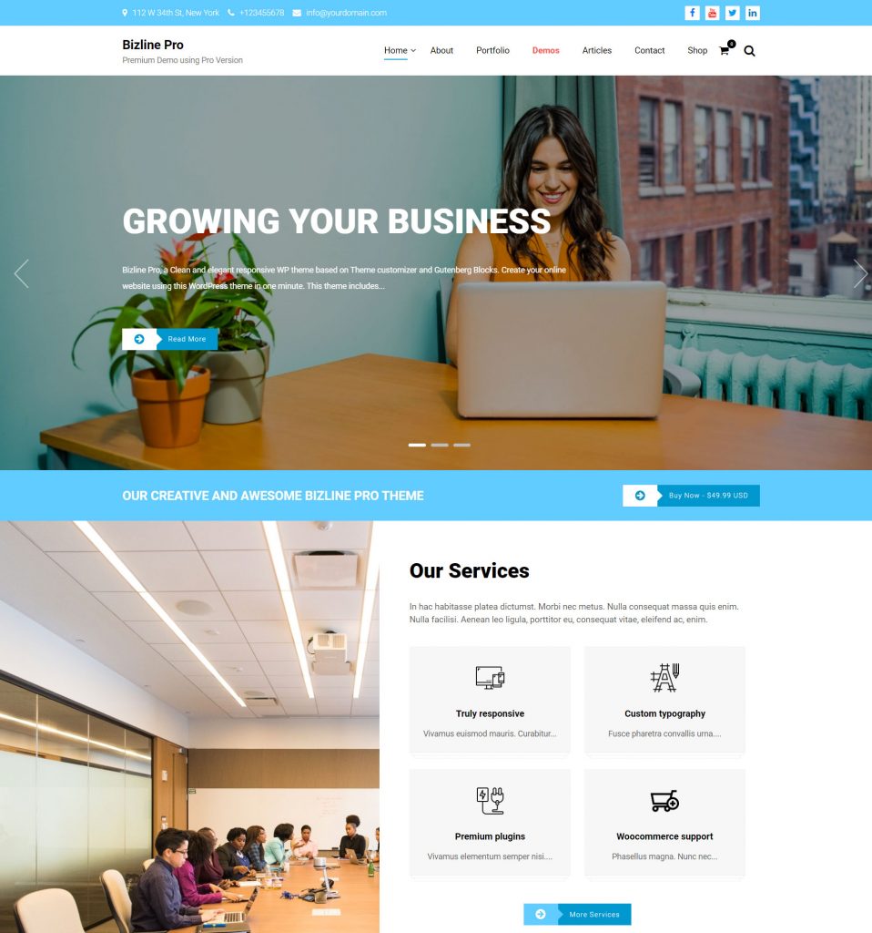 Bizline - Gutenberg Theme