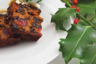 Christmas cake slices