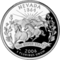 Nevada quarter dollar coin