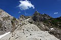 Below the summit of Säntis. Note the almost barren landscape with some patches of tundra and snow.