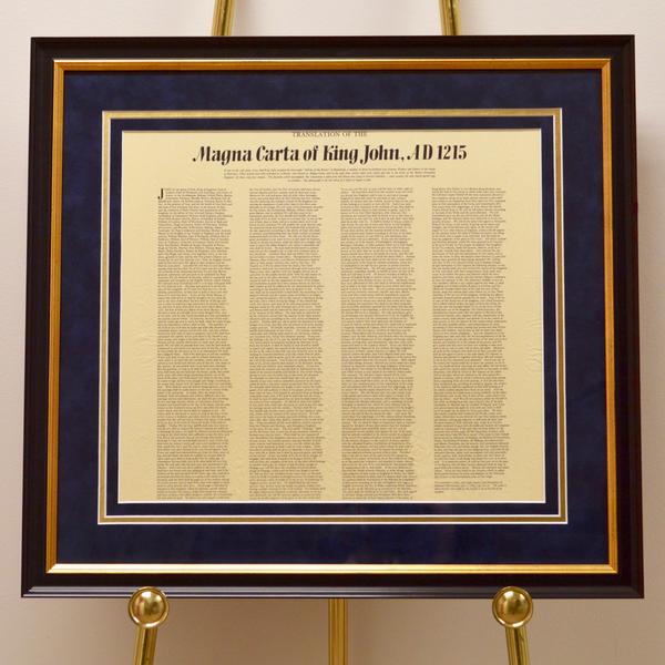 Magna Carta Custom Framed Document