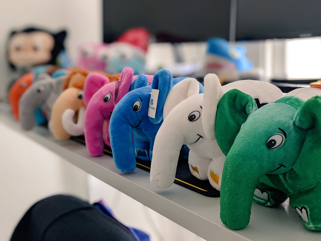 Elephpants on a shelf.