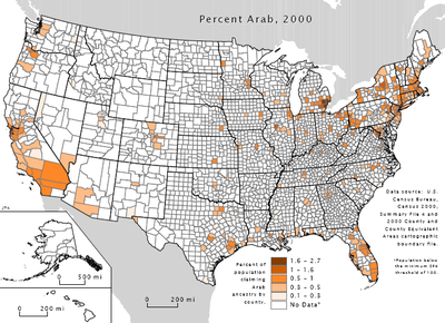 Census Bureau 2000, Arabs in the United States.png