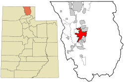 Location in Cache County and the state of Utah