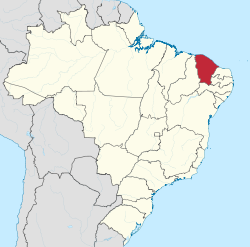 Location of State of Ceará in Brazil