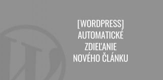 WordPress automatické zdieľanie