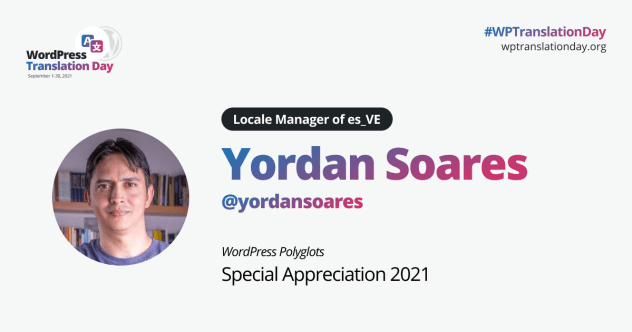 Polyglots special appreciation. Yordan Soares. 