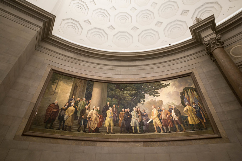 Color photo of mural in the Rotunda
