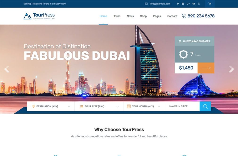 TourPress WordPress Theme