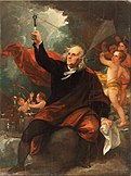 "Benjamin Franklin Drawing Electricity from the Sky" by Benjamin West