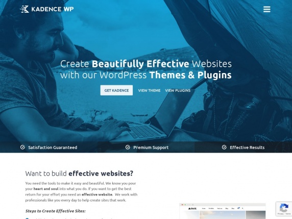 Kadence Themes homepage