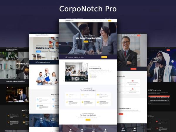 CorpoNotch Pro – Clean and Sleek Corporate WordPress Theme