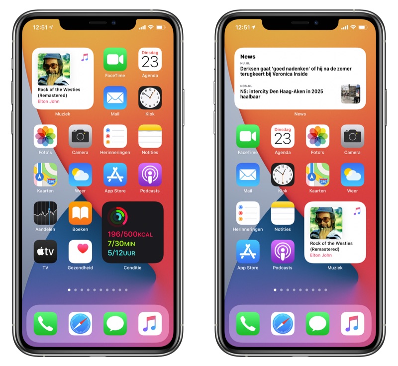 Widgets op thuisscherm iOS 14