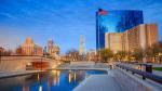 Skyline of downtown Indianapolis, Indiana, USA.