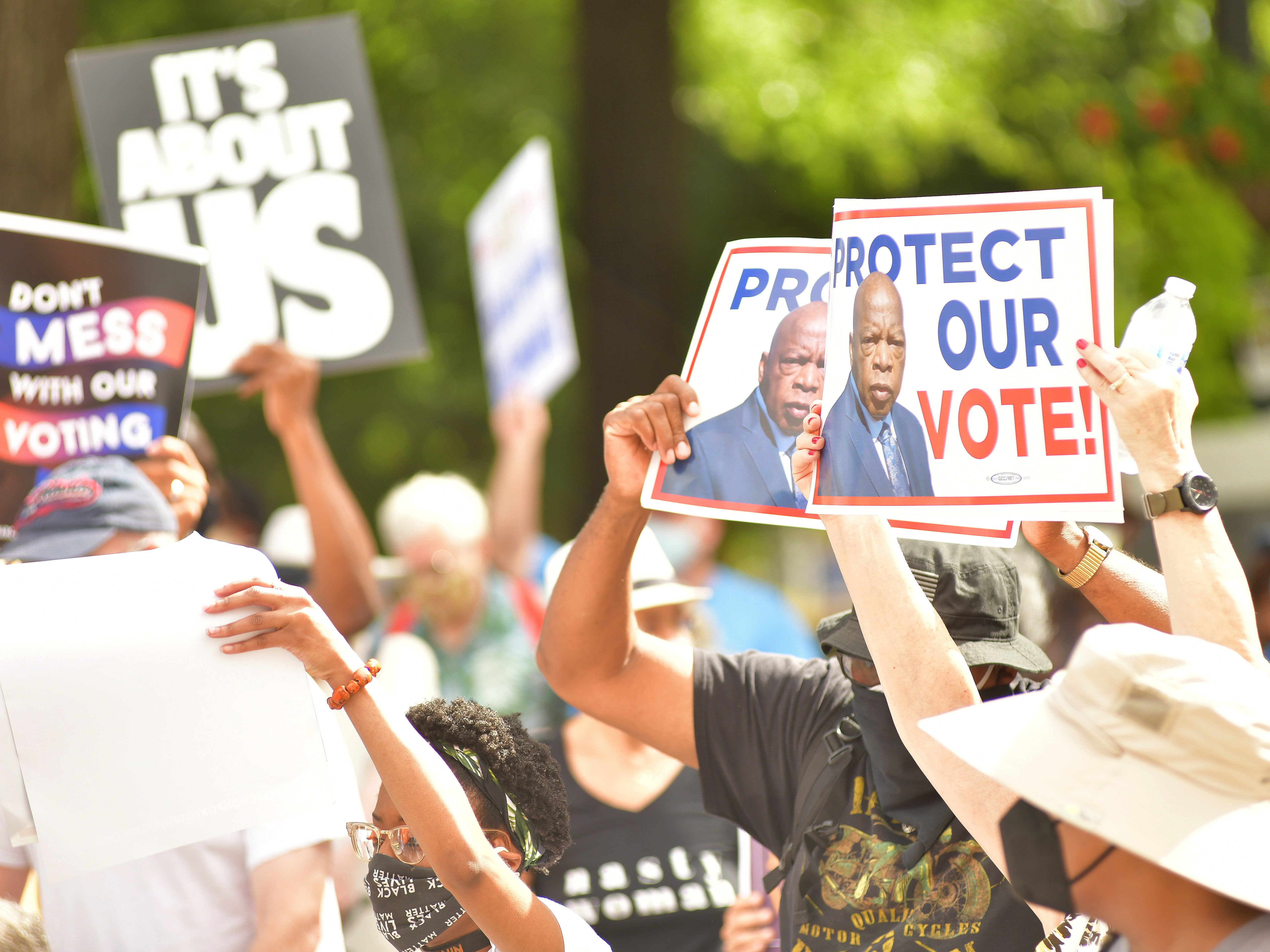 The March On For Voting Rights at The King Center in Atlanta Georgia on August 28 2021.nbsp