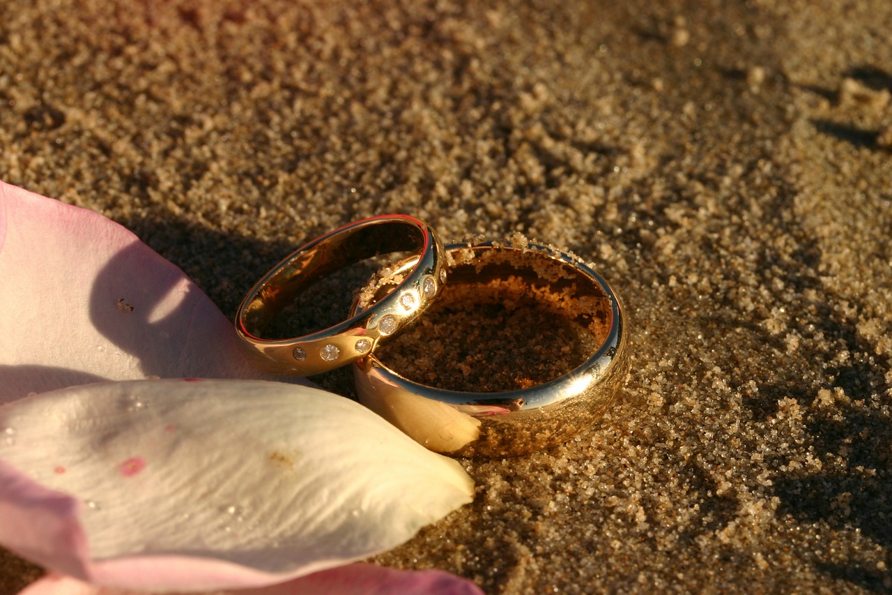 Golden wedding band