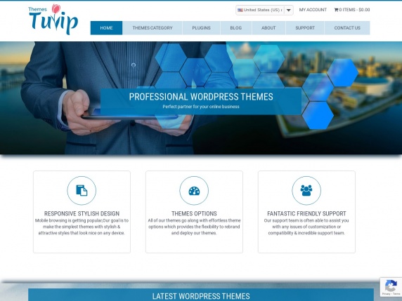 ThemesTulip homepage