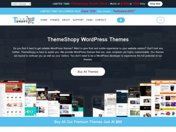 ThemeShopy homepage