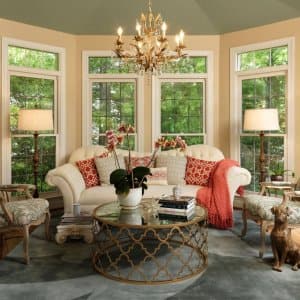 sunroom floor to ceiling bow windows 