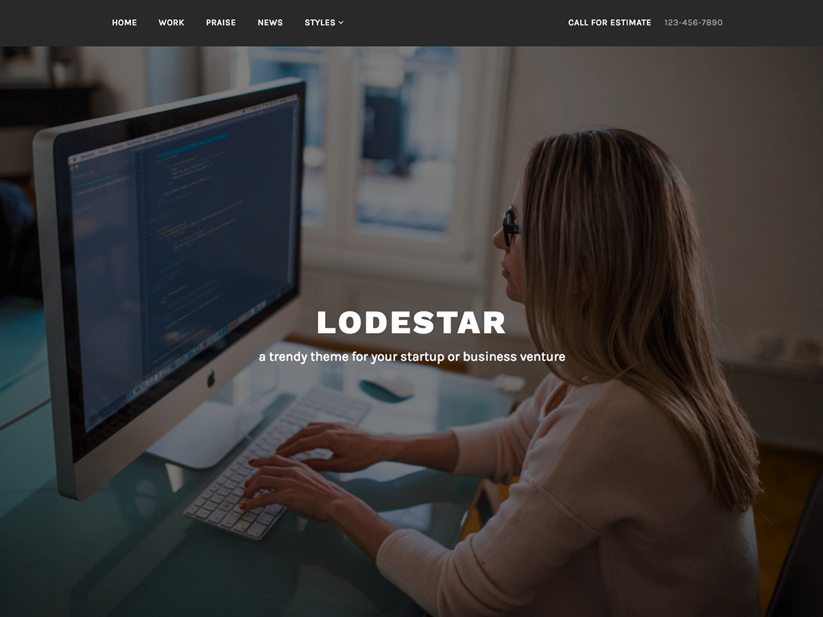 Lodestar is a trendy one-page theme designed with startups and small business ventures in mind.