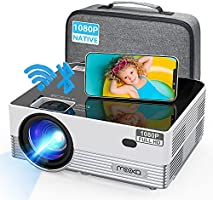 MOOKA Native 1080P WiFi Bluetooth Projector,Upgraded 8500L HD Video Projector with Carrying Bag,Support 4K...