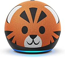 Echo Dot (4th Gen) Kids | Designed for kids, with parental controls | Tiger