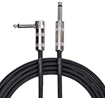 Amazon Basics 1/4 Inch Right-Angle Instrument Cable - 10 Foot (Black)