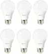 Amazon Basics 60 Watt Equivalent, Soft White, Non-Dimmable, 15,000 Hour Lifetime, A19 LED Light Bulb | 6-Pack