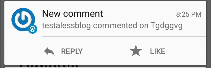 non-moderated comment push notification