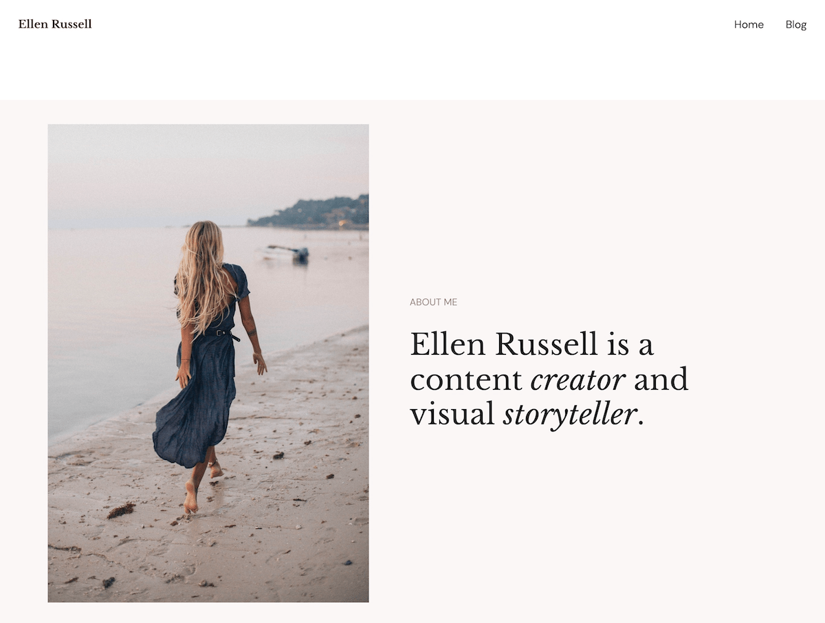 Russell is a simple blogging theme that supports full-site editing. It comes with a set of minimal templates and design settings that can be manipulated through Global Styles.