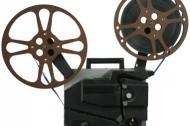 cutout of 16mm motion picture projector
