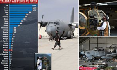 Might of the Taliban Air Force: Islamists now have 48 aircraft including Black Hawks and A-29 attack planes after US retreat left them with more air power than many NATO nations