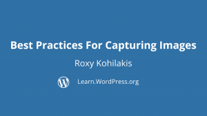 Title page for Best Practices for Capturing Images