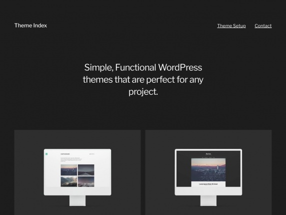 Theme Index homepage