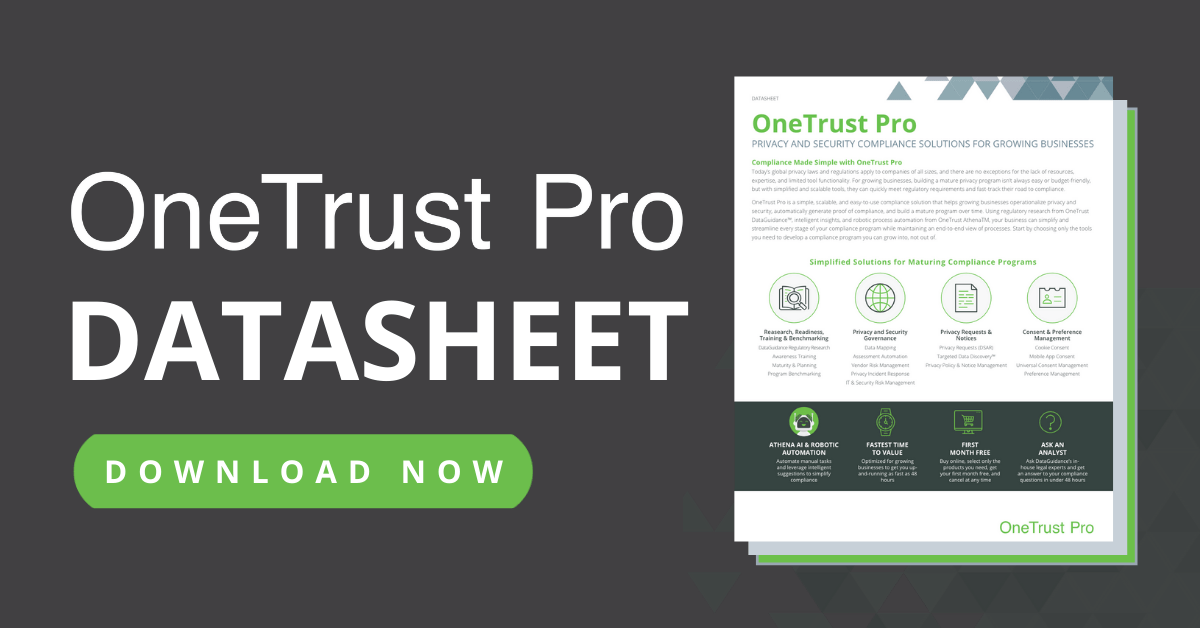 OneTrust Pro Datasheet