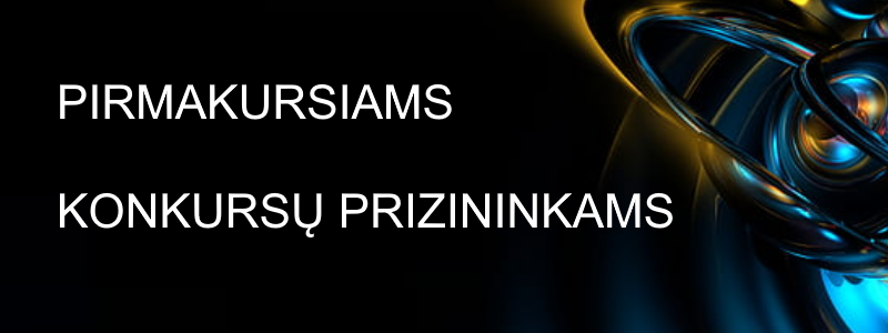 konkursu prizininkams baneris