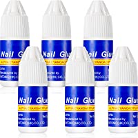 6 Pièces Colle à Ongles Colle d'Ongle Rapide Colle de Faux Ongles de Beauté pour Coller ou Réparer des Ongles Artificiels