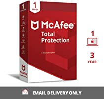 McAfee Total Protection (Windows / Mac / Android / iOS) - 1 User, 3 Years (Email Delivery in 2 hours- No CD)