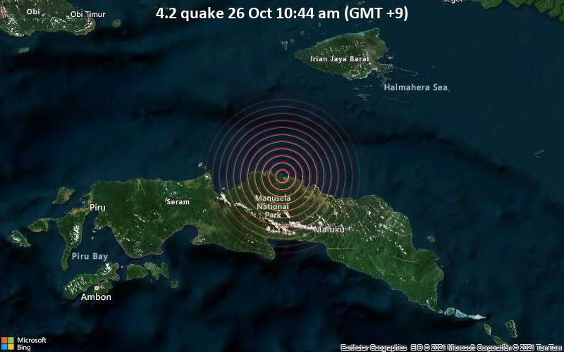 4.2 quake 26 Oct 10:44 am (GMT +9)