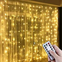 Anpro LED USB String Light 3mx3m, 300LED USB String Lights Curtain with 8 Light Models for Party Decoration Decoration...